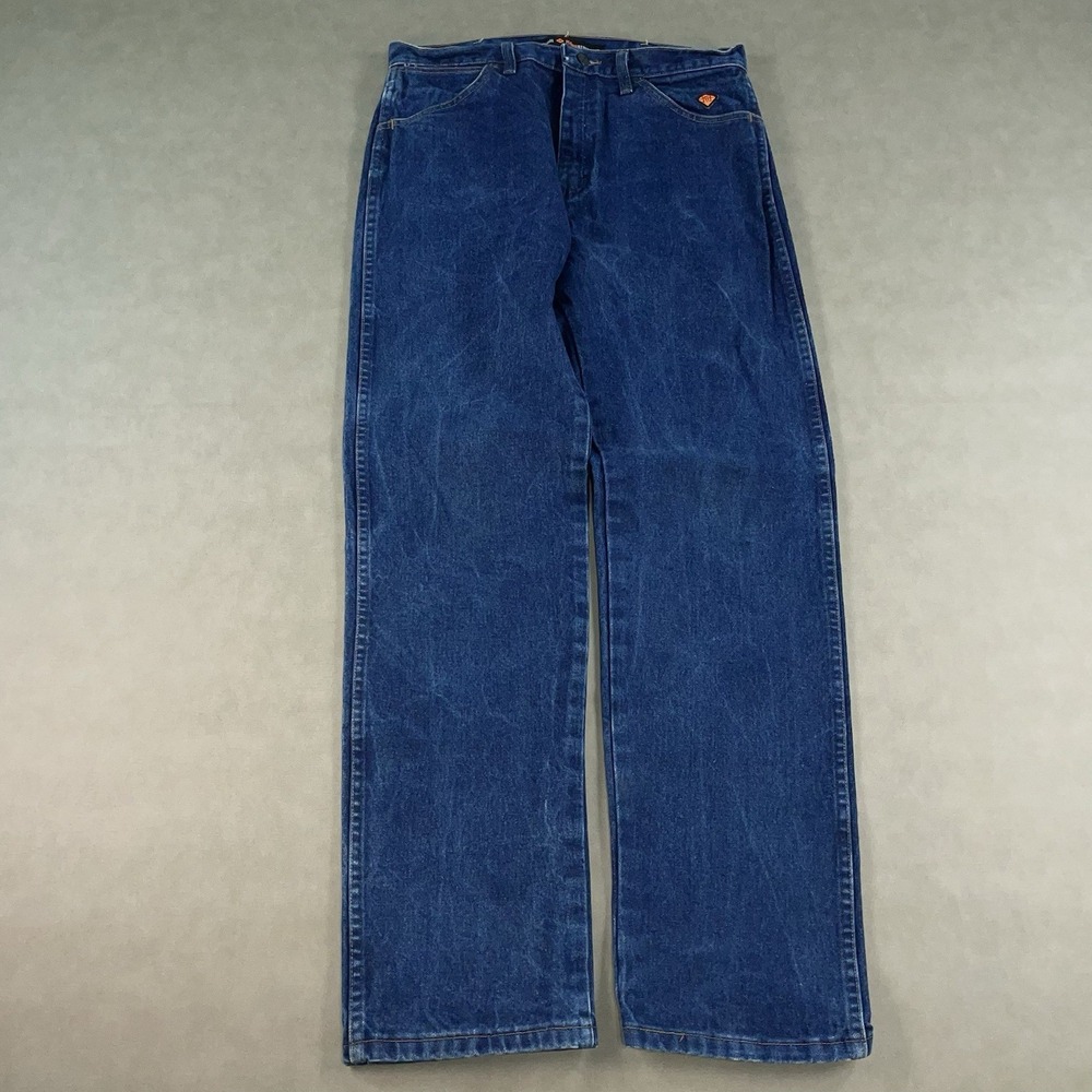 Wrangler FR Jeans Men's 33x34 Blue Flame Resistant Original Fit FR13MWZ